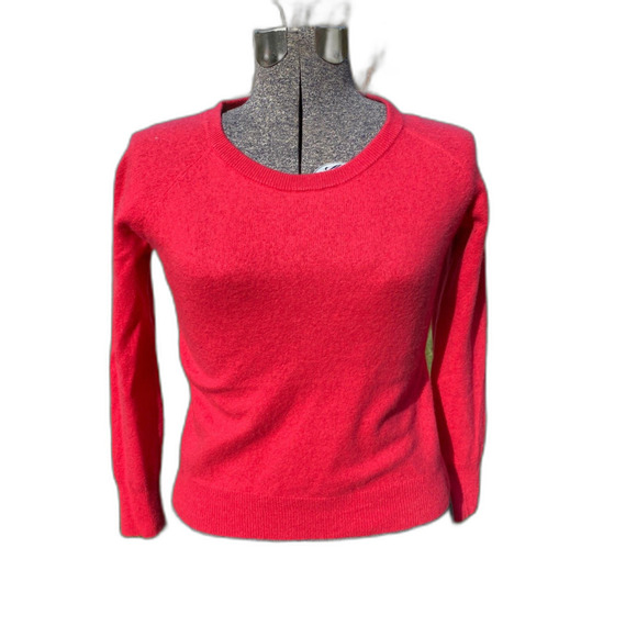 Halogen 100% Cashmere Cropped Felted Soft Cozy Fuzzy Fluffy Crew Neck Sweater M - Picture 1 of 6